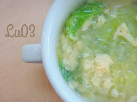 キャベツがおいしい♡春雨スープ